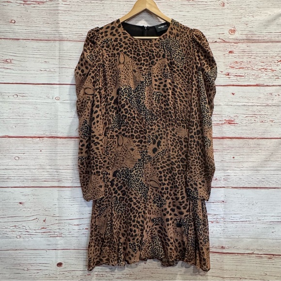 The Kooples Hide & Seek Lurex Leopard Dress Sz 4 - Picture 4 of 12